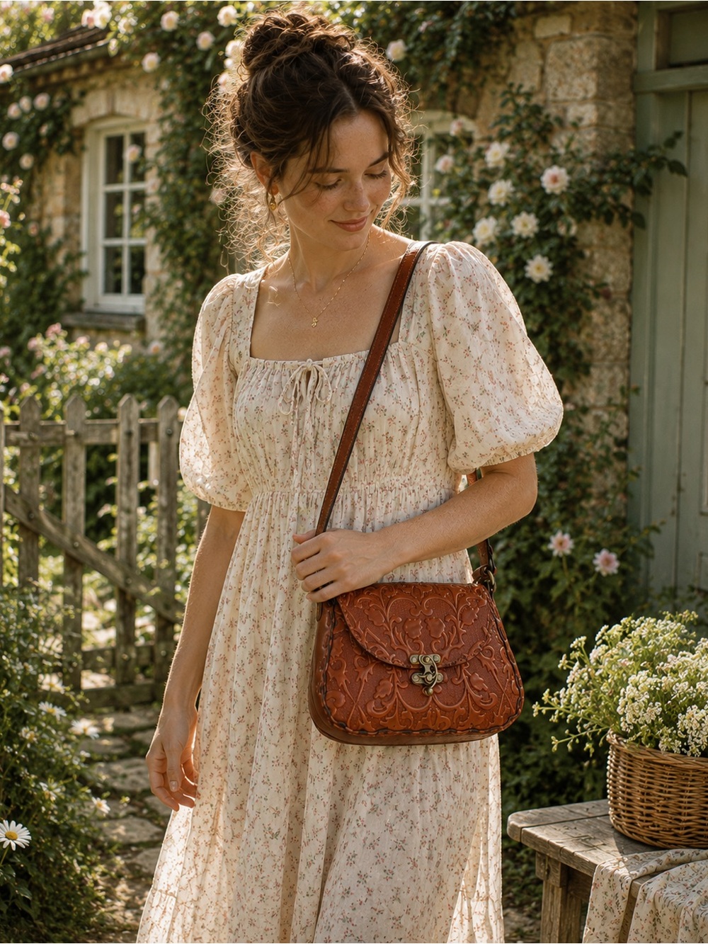 Patricia Nash Micaela Baguette | Equestrian Chic Academia Cottagecore Romantic - Picture 15 of 16